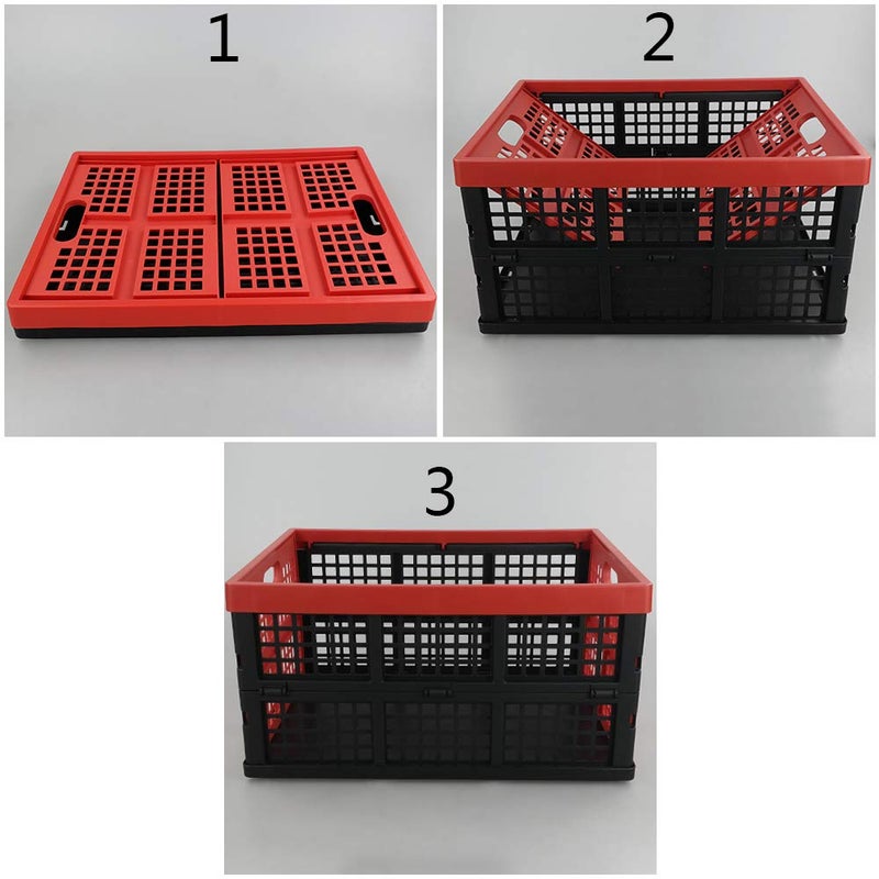 Obstnny 34 Quart Collapsible Storage Bins, Stackable Milk Crate, 3 Packs - Image 5